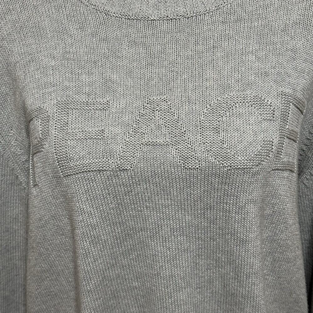 Alashan PEACE Cotton Cashmere Pullover Crew Sweater Women XL Gray Long Sleeve - Picture 4 of 10